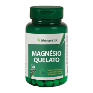Magnésio Quelato - 30 cápsulas - 450mg - Macrophytus